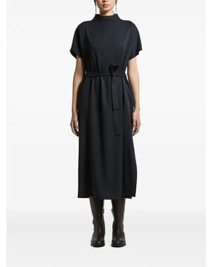Peserico Belted Chain-Trim Midi Dress - Black