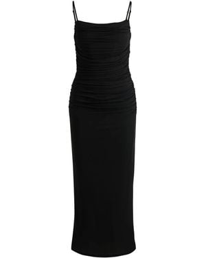 HUGO Ruched-Detail Dress - Black