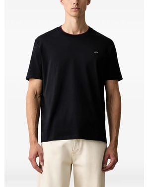 Paul & Shark T-Shirt À Plaque Logo - Black