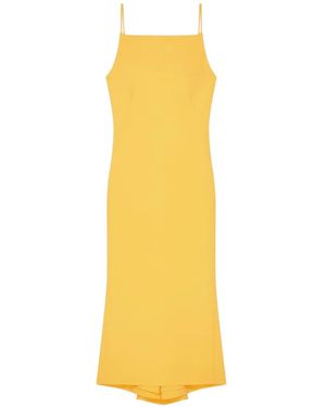 Givenchy Kickback Sliced Midi Dress - Yellow