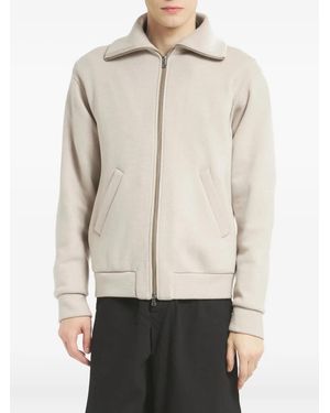 Barena High-Neck Zip-Fastening Sweatshirt - Natural
