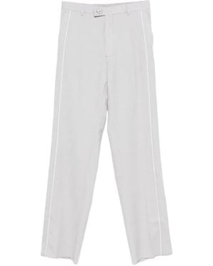Martine Rose Contrasting-Border Tailored Trousers - White
