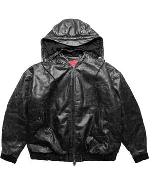 Kusikohc Bomberjacke Aus Leder - Schwarz