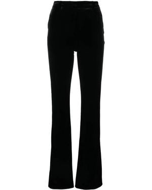 Alexandre Vauthier High-Waisted Velvet Trousers - Black