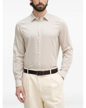 ARMANI EXCHANGE Check-Print Long-Sleeve Shirt - Natural
