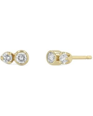 Zoe Chicco Diamond Stud Earrings - White