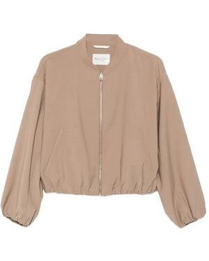 Marc O' Polo Elasticated-Hem Bomber Jacket - Natural