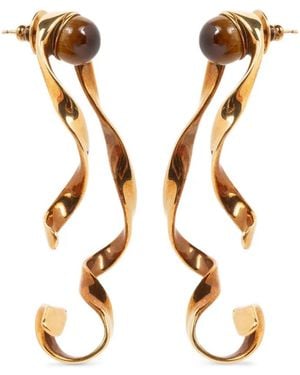 Dries Van Noten Wave Earrings - Metallic