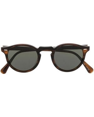 Oliver Peoples Gregory Round-Frame Sunglasses - Black