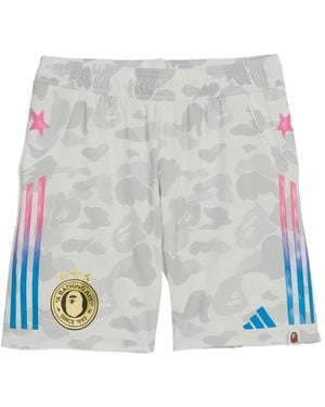 adidas Camouflage-Print Football Shorts - Blue