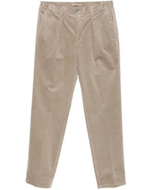 Profuomo Pleated Corduroy Pants - Natural