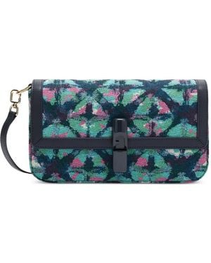 Furla Iride Small Floral-Jacquard Crossbody Bag - Blue
