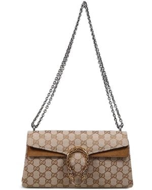 Gucci Medium Dionysus Gg Supreme Shoulder Bag - Natural