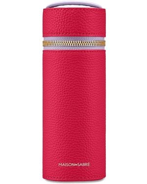 Maison De Sabre Leather Brush Case - Red