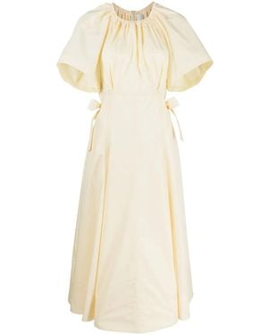 3.1 Phillip Lim Ruched Short-Sleeved Midi Dress - White