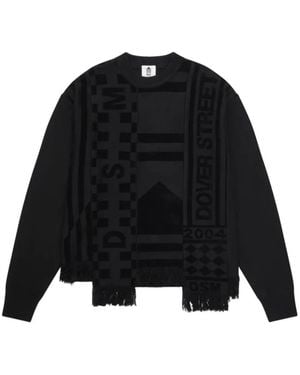 Dover Street Market Intarsien-Pullover Mit Fransen - Schwarz