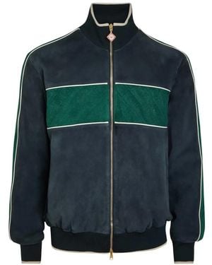 CASABLANCA Panelled Logo-Embossed Jacket - Blue
