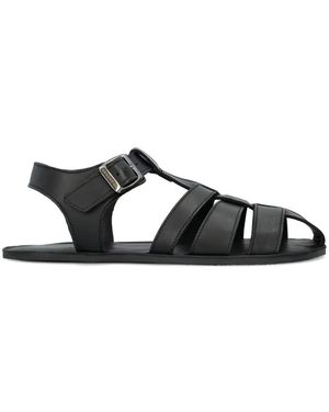Groundies Catania Leather Sandals - Black