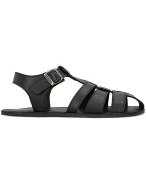 Groundies Catania Leather Sandals - Black