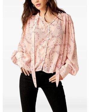 Free People Blusa Con Maniche A Palloncino - Rosa