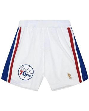Mitchell & Ness Nba Philadelphia 76Ers 96-97 Authentic Home Track Shorts - White