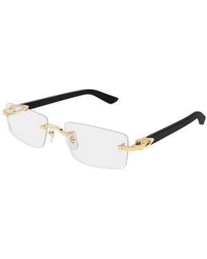 Cartier Lunettes À Monture Rectangulaire - Noir