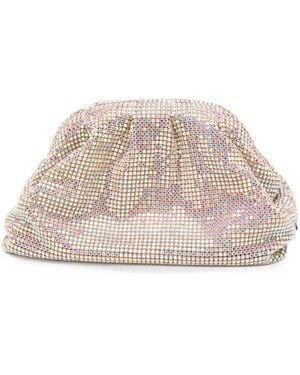 Twentyfourhaitch Petra Crystal-Embellished Clutch Bag - Natural