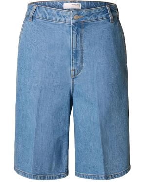 SELECTED Denim Knee-Length Shorts - Blue