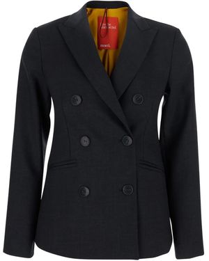 ..,merci Double-Breasted Blazer - Black