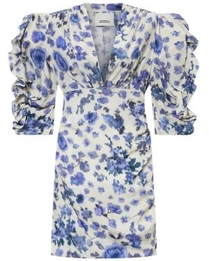 Isabel Marant X Doris Ruffled Dress - Blue