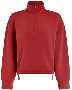 Varley Half-Zip Drawstring Top - Red