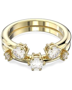 Swarovski Anelli Constella Con Zircone (2 Pezzi) - Metallizzato