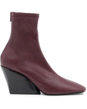 Proenza Schouler Slant Stretch Boots - Purple