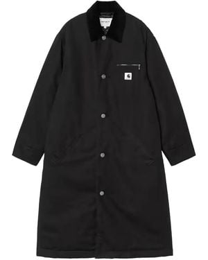 Carhartt Abrigo con botones - Negro