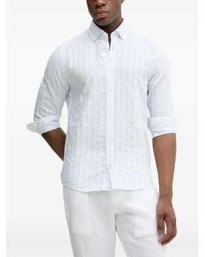 Joop! Heli Striped Button-Down Shirt - White