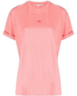 Stella McCartney Star-Embroidered T-Shirt - Pink