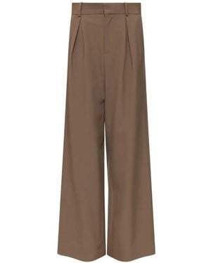MM6 by Maison Margiela Mannequin-Label Wool-Blend Pleated Trousers - Brown