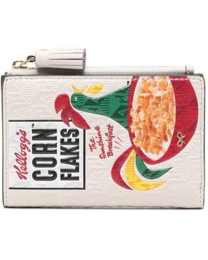 Anya Hindmarch Corn Flakes Leather Wallet - White