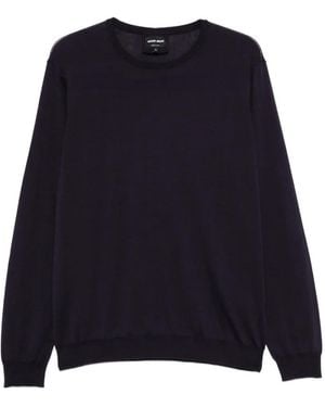 Giorgio Armani Crew-Neck Jumper - Blue