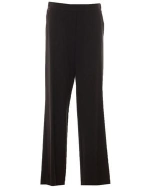 RUE DU BAC Elasticated Wide-Leg Trousers - Black