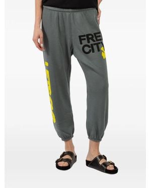 Freecity Logo-Print Track Trousers - Grey