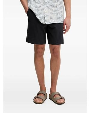 ARMANI EXCHANGE Logo-Plaque Shorts - Black