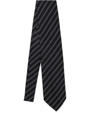 Destin Pinstriped Tie - Black
