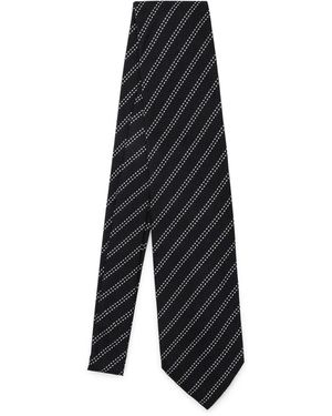 Destin Pinstriped Tie - Black