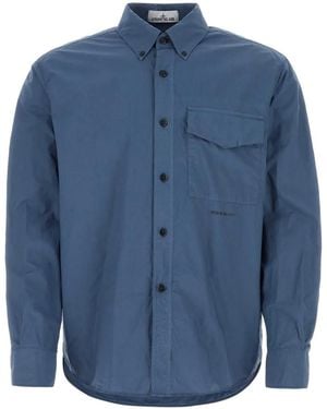 Stone Island Air Force Poplin Shirt - Blue