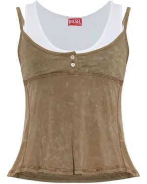 DIESEL T-Olisse Layered Top - Brown