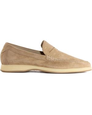Andrea Ventura Firenze スエード ペニーローファー - ナチュラル