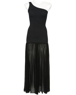 Hunza G Sandy One-Shoulder Maxi Dress - Black