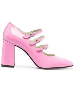 CAREL PARIS Keel 80mm エナメルレザー パンプス - ピンク