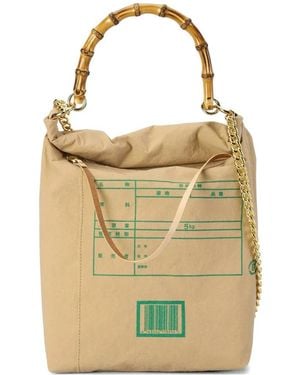 Doublet Graphic-Print Chain-Strap Shoulder Bag - Metallic